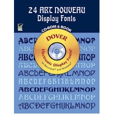 24 Art Nouveau Display Fonts Cd-rom And Book