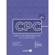 Código De Processo Civil Mini - Legislação Saraiva De Bolso - 6 edição 2024