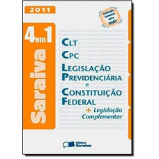 Código 4 em 1 Saraiva: Clt, Cpc, Legislação Previdenciária e Constituição Federal
