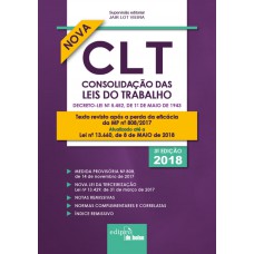 CLT 2018. Consolidação das Leis do Trabalho